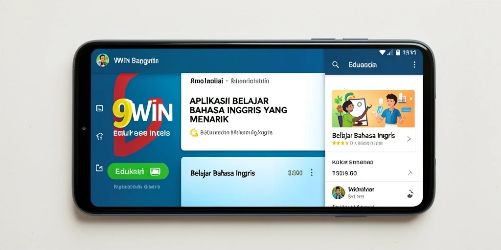 Antarmuka aplikasi 9WIN untuk Belajar Bahasa Inggris yang intuitif dan menarik.