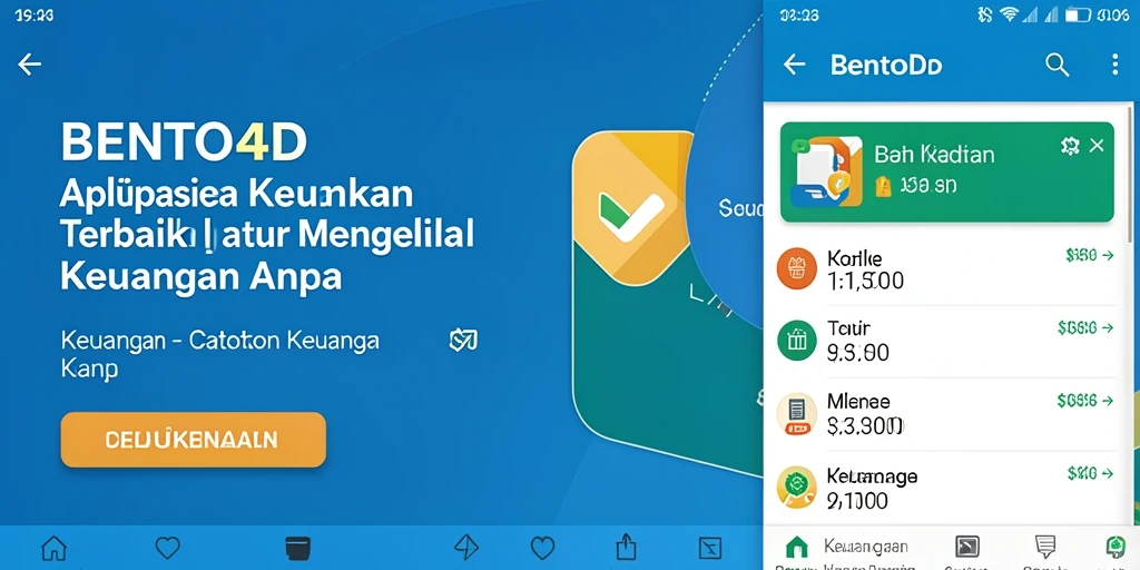 Tampilan antarmuka BENTO4D yang sederhana dan mudah digunakan untuk catatan keuangan.