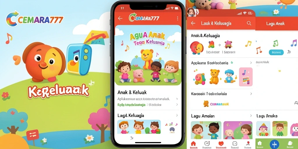 Antarmuka ciamik CEMARA777 dengan lagu-lagu ceria untuk anak-anak.