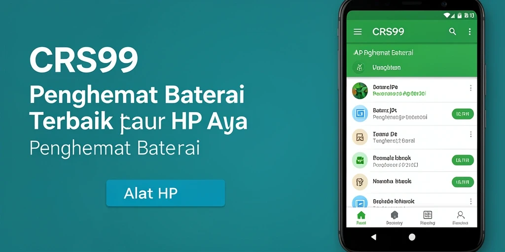 Tampilan utama aplikasi CRS99 dengan fungsi penghemat baterai yang intuitif.