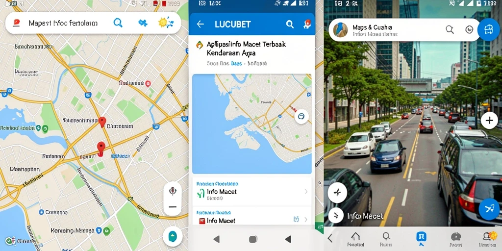 Tampilan antarmuka LUCUBET dengan fitur Info Macet yang jelas.