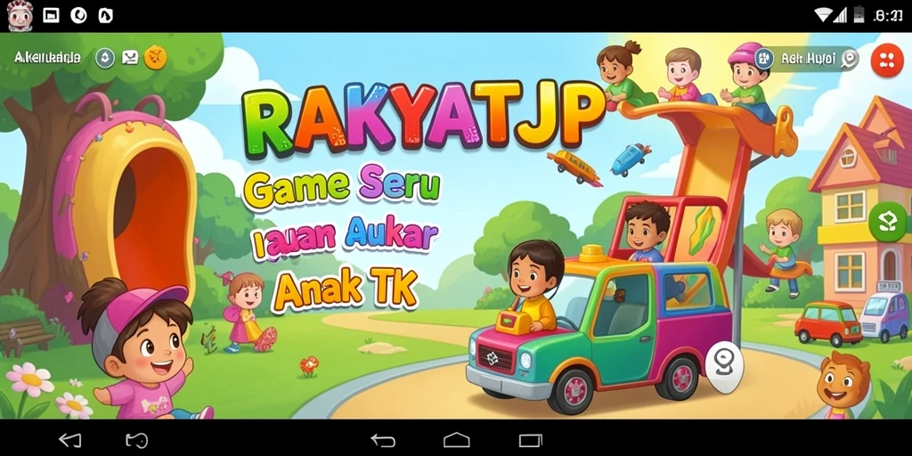 Tampilan antarmuka RAKYATJP yang ceria dan interaktif.