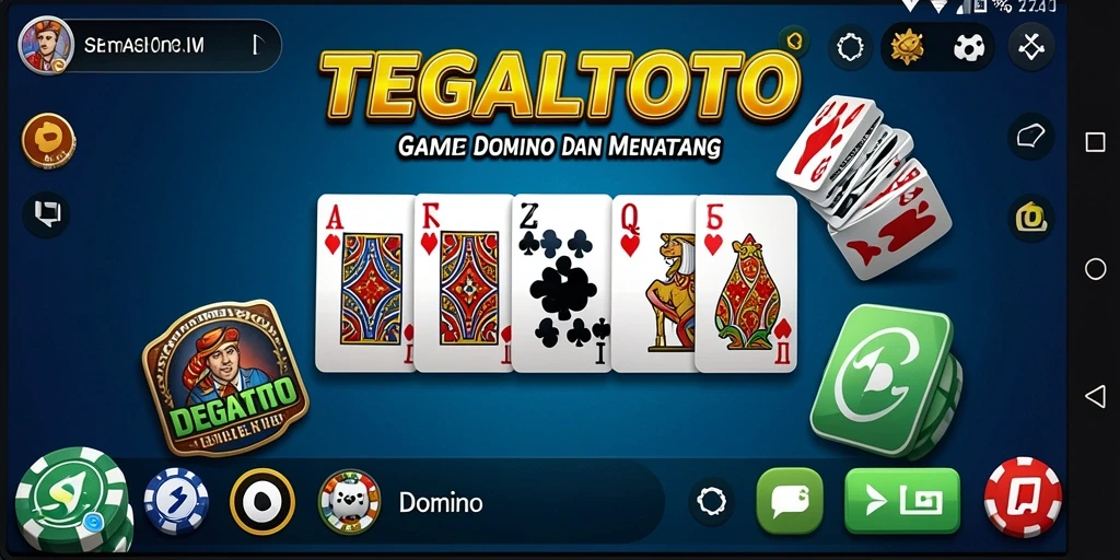 Antarmuka menarik game domino TEGALTOTO yang mudah digunakan.